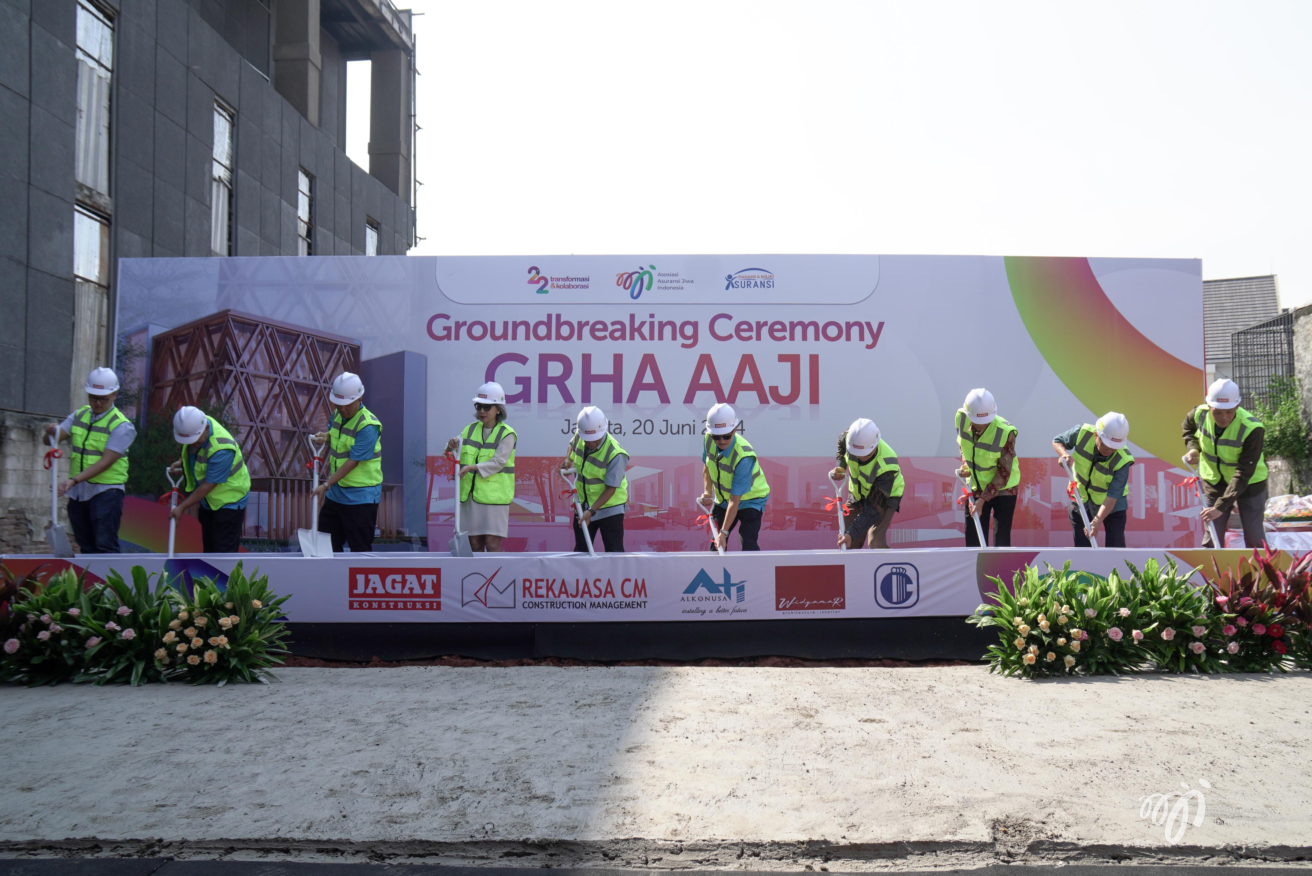 Groundbreaking Gedung Grha AAJI, Langkah Nyata Industri Asuransi Jiwa dalam Pengembangan SDM dan Edukasi Asuransi